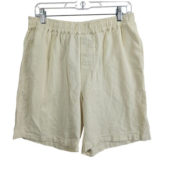 Cotton On Other - Hemp Cotton On Unisex Size Large Natural Pull On Shorts Pockets Mock Fly  #753